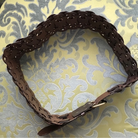 Festival leather  Brown Woven Belt - Picture 2 of 6